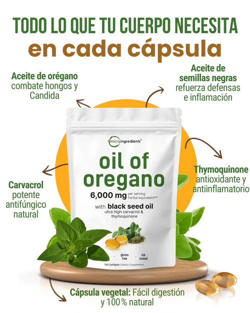 OIL OF OREGANO® |Cápsula Blanda Natural| Refuerza tus Defensas y Protege tu Sistema Inmune