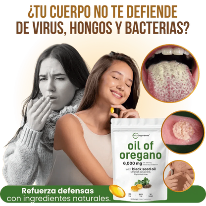 OIL OF OREGANO® |Cápsula Blanda Natural| Refuerza tus Defensas y Protege tu Sistema Inmune