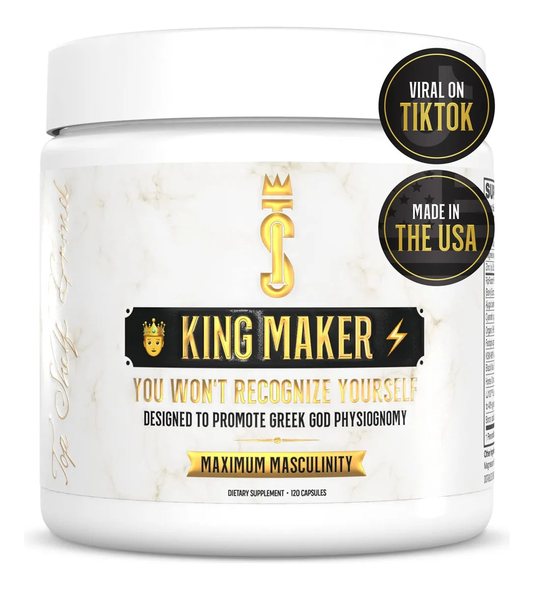 KING MAKER® Suplemento Natural Potenciador para Hombres - 120 Cápsulas.